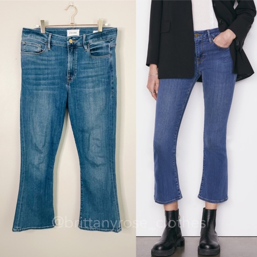 FRAME Le Crop Mini Boot Jeans in Poe